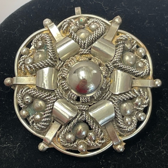 Vintage Handmade Silver Tone Brooch/Pendant - Picture 1 of 5